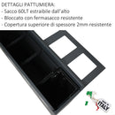 Pattumiera per Raccolta Differenziata 2 Scomparti 120 L 60x30x96 cm in Acciaio Verniciato Antracite