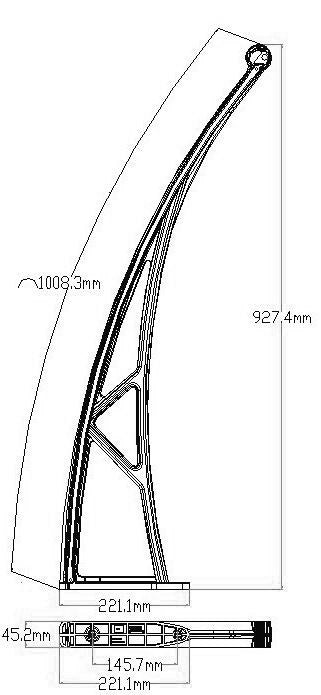 Pensilina Tettoia in Policarbonato Compatto Satinato Opalino con Sgocciolatoio 140x90 cm