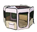 Recinto Box per Animali Domestici in Tessuto Oxford Rosa Ø116x71 cm 