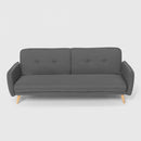 Divano Letto Clic Clac 186x85x80 cm in Tessuto Grigio Scuro