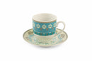 Set 6 Tazzine Caffè in Porcellana con Piattino 90 ml Villa d'Este Home Tivoli Cala Jondal
