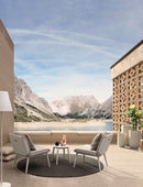 Tappeto da Esterno Ø150x1,1 cm Daya Grigio