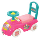 Macchina Cavalcabile per Bambini Volante Direzionabile Vano Contenitore e Telefono Barbie Rosa e Verde Acqua