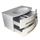 Mobile da Bagno sospeso Monica 2C Bianco Lucido Laccato TFT