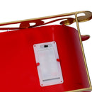 Pupazzo Babbo Natale in Metallo slitta rosso cm 32x17xh29