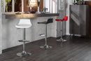 Sgabello Bar 39x41xH72/94 cm in Polipropilene Fred Rosso