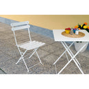 Set da Giardino in Ferro 60X60cm Vorghini Bistrò Quadrato Tortora