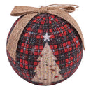 Set 14 Palle di Natale Ø7,5 cm in Polyfoam con Box Rosso, Beige e Oro