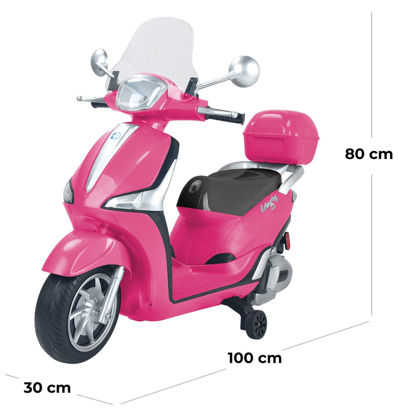 Scooter Elettrico per Bambini 12V con Licenza Piaggio Liberty ABS Rosa