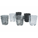 Set 6 Bicchieri Acqua Vis à Vis Stones in Vetro VdE Tivoli 1996 Grigio Trasparente Nero