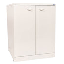 Mobile Coprilavatrice da Esterno 68x68x88 cm in Alluminio Bianco 