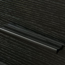 Comodino 1 Cassetto 1 Ripiano 45x40x60 cm in Acciaio e Truciolato Nero