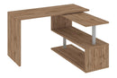 Scrivania con Gamba ad S Girevole 120/65x50x75 cm Volta Quercia Wotan