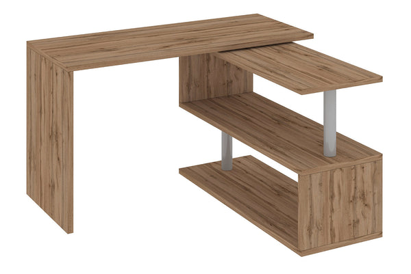 Scrivania con Gamba ad S Girevole 120/65x50x75 cm Volta Quercia Wotan prezzo