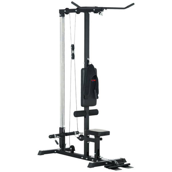prezzo Stazione Fitness Multifunzione con Lat Machine 140x108x197 cm in Acciaio e PU Nero
