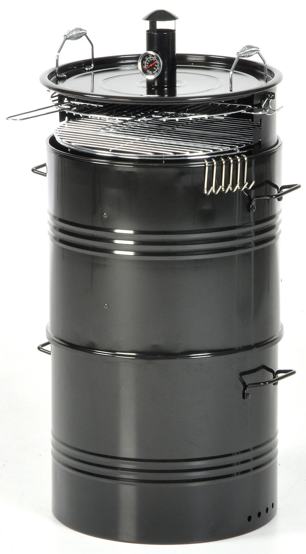 Holzkohle Smoker Grill Holzkohle Taddei Barrel Schwarz prezzo