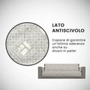 Copridivano con Copri Braccioli in Poliestere e Cotone Beige Varie Misure