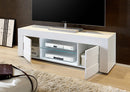 Mobile TV 2 Porte 2 Nicchie con Ripiano 181x42x44cm TFT  Build Bianco Lucido