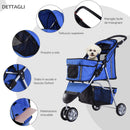 Passeggino per Cani Blu 75x45x97 cm 