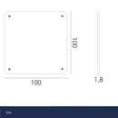 Pannello Fonoassorbente da Soffitto con Kit di 4 Cavetti 100x100 cm Finitura Antracite     