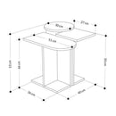 Set 3 Tavolini da Soggiorno Varie Misure in MDF Mund Bianco Rovere