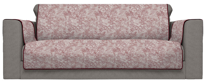 Copridivano con Copri Braccioli in Poliestere e Cotone Bordeaux Varie Misure