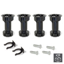 Piedino Regolabile con Base Pre-Assemblata per Mobile 98-115 mm Plastica Nero 40 Pezzi Emuca