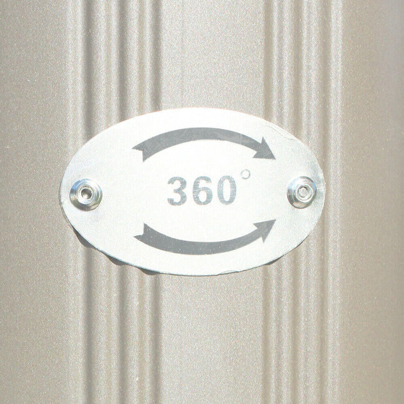 Ombrellone da Giardino Saturno Decentrato 3x3 m in Alluminio Azzurro Telo Tortora