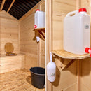 Casetta Box da Giardino 1,4x1,4 m con Pavimento e WC a Secco in Legno Picea Massello 16mm Eden