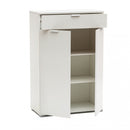 Mobiletto con 2 Anta e 1 Cassetto 75x38x112 h cm in Truciolare bilaminato Bianca