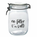 Barattolo con Scritta Ø10,8x17,3 cm in Vetro con Chiusura in Metallo VdE Tivoli 1996