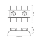 Braciere a Bioetanolo 2 Bruciatori 44x31x11cm Vannini Nero