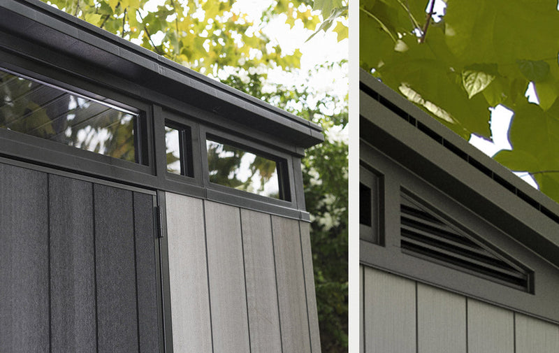 Casetta da Giardino Porta Attrezzi 342x218x226 cmin Duotech Keter Artisan 11x7 Grigia