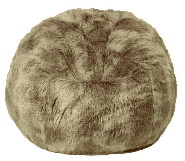 online Maxy Pouf 80x80x70 cm in Pelliccia Sintetica Nuvola Beige