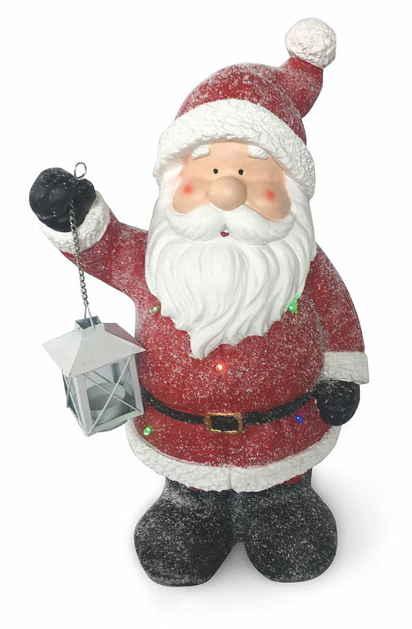 Leuchtende Weihnachtsmannpuppe 4 LED in Magnesia H48 cm Soriani Red online