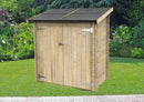 Casetta Box da Giardino per Attrezzi 155x85 cm con Porta Doppia Cieca in Legno Verde