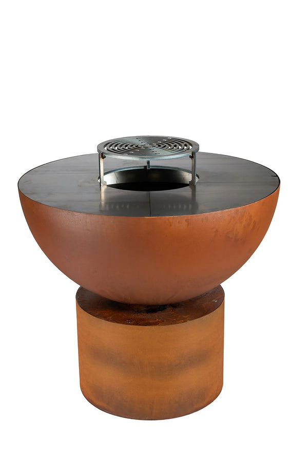 online Barbecue a Legna Ø60x71 cm Primula in Acciaio Effetto Ruggine