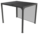 Pergola da Giardino 2,4x3x2,35 m in Alluminio con Tenda Laterale Grigio Antracite