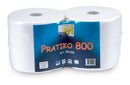 Set 2 Rotoli Carta Asciugamani di Pura Cellulosa 2 Veli 800 Strappi