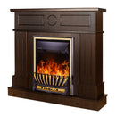 Camino Elettrico da Pavimento 97,8x104,8x30 cm Effetto Fiamma 2000W Ambassador & Meridian Noce