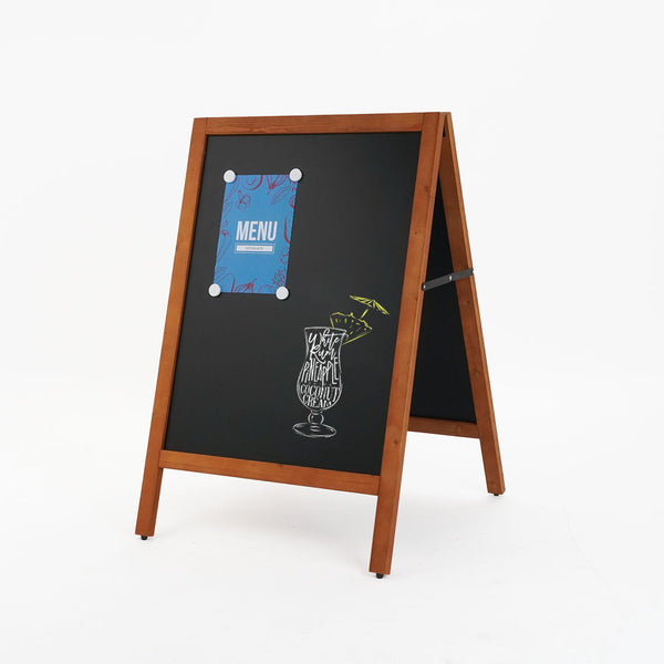 Lavagna a Cavalletto Magnetica 60x78 cm Cornice in Legno di Faggio Dark Wood prezzo