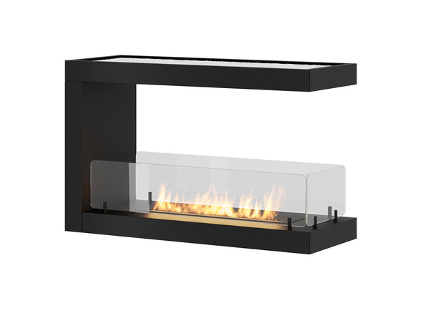 online Bioethanol-Einbaukamin 80x50 cm mit Inside u 800 Black Double-Sided Glass