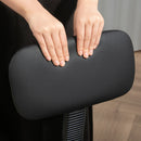 Sedia Girevole 52x52x78-92 cm ad Altezza Regolabile con Poggiapiedi in Acciaio e Finta Pelle Nero 