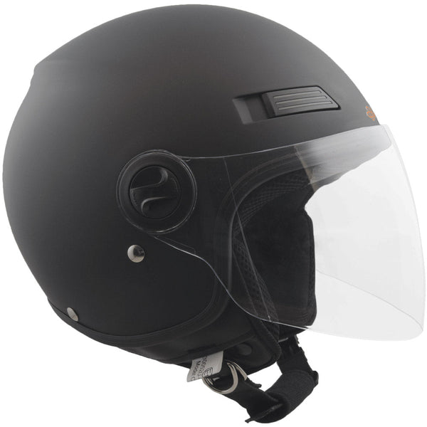 prezzo Demi-Jet Scooter Helm Langvisier Ska-P 1 LH Metropoli schwarz gummiert