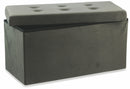 Baule Cassapanca Pouf Contenitore in Velluto Soriani Tortora