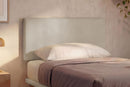 Letto Singolo con Rete Rivestita Similpelle Tortora Tessis Testata Flat Varie Misure