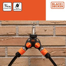 Raccordo Rubinetto Doppio Connettore 2 Vie 3/4 Pollici con Blocco Acqua Black & Decker