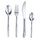 Servizio Set di Posate 24 Pezzi in Acciaio Inox VdE Tivoli 1996 Drop Silver Lucido