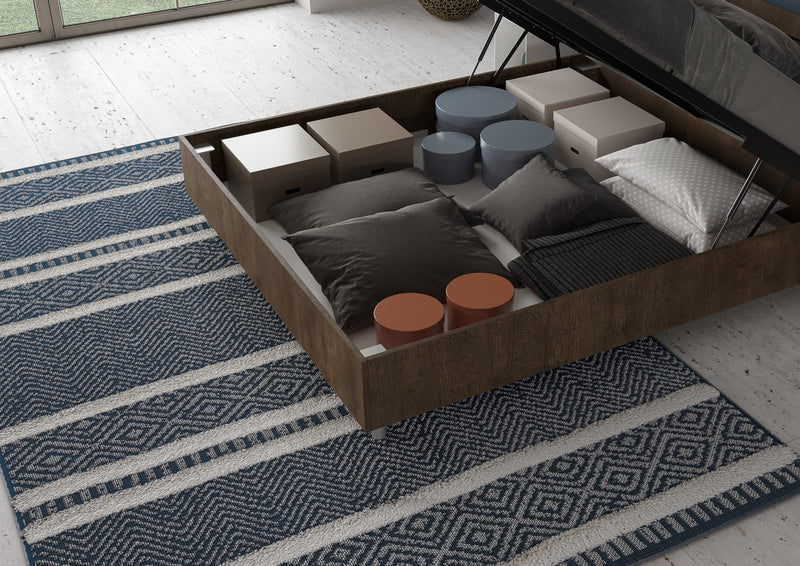 Letto Matrimoniale Struttura Noce con Cuscini in Similpelle Egos Annalisa Cappuccino Varie Misure