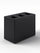 Pattumiera a 3 Scomparti Totale 135 L 84x44x63 cm con Contenitori Interni in Acciaio Verniciato Nero